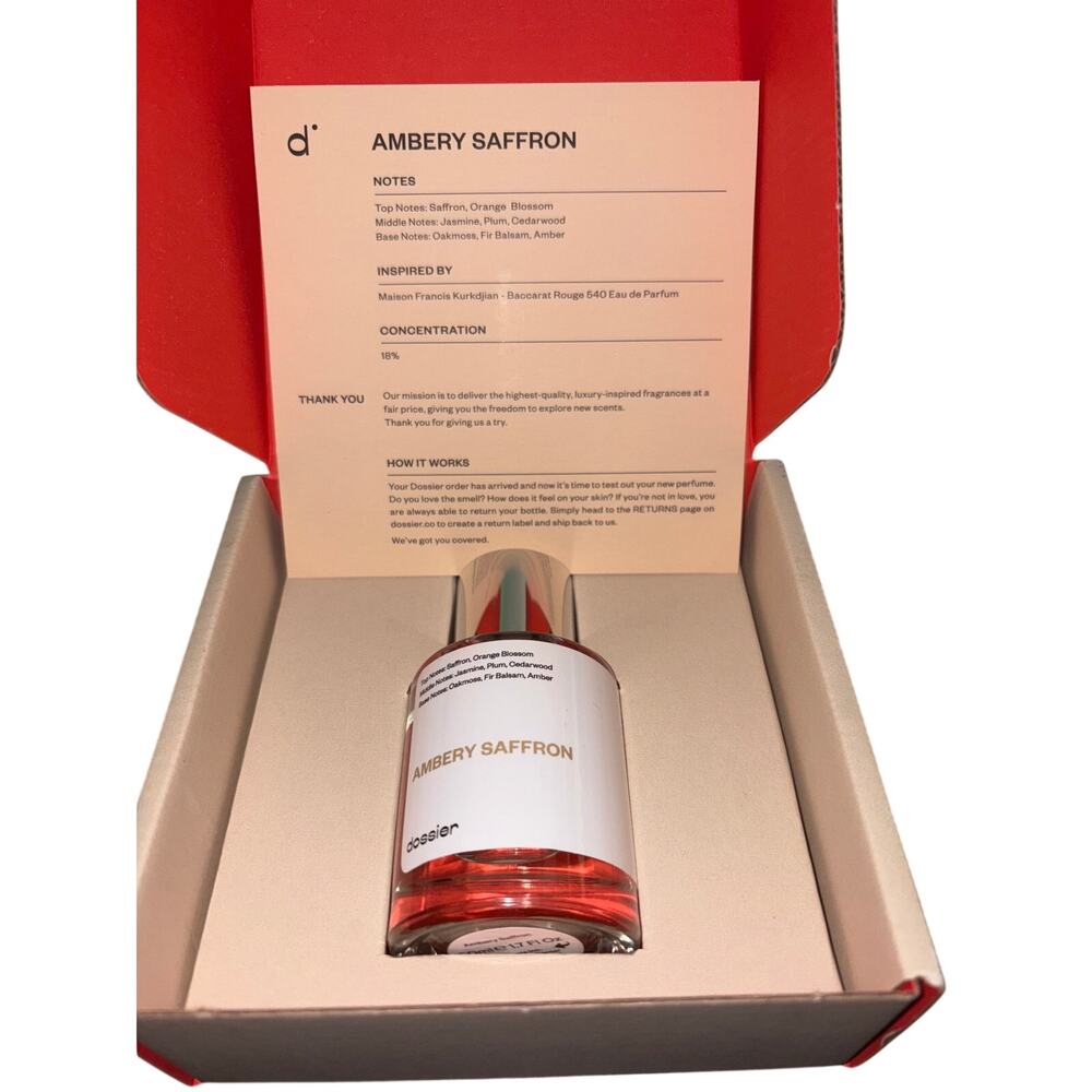 Dossier Ambery Saffron Eau de Parfum 1.7 NEW